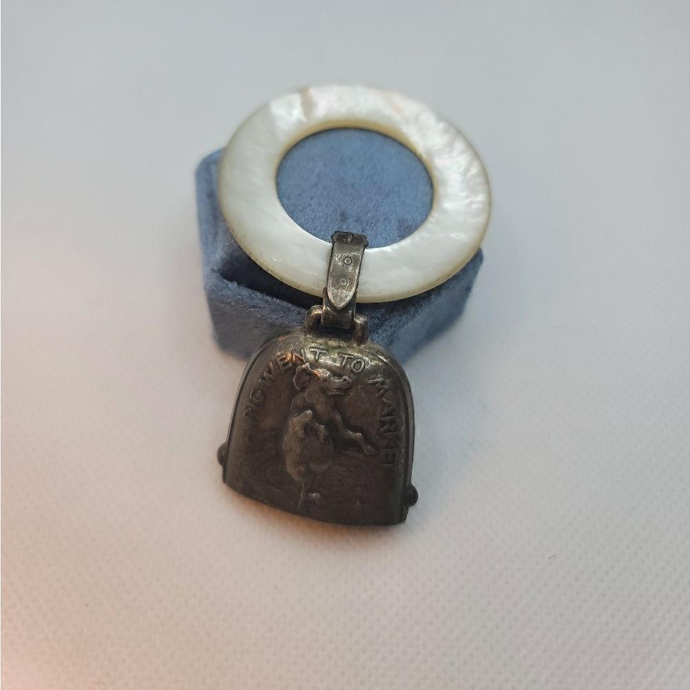 ANTIQUE Sterling Baby Rattle Teether - Picture 5 of 8